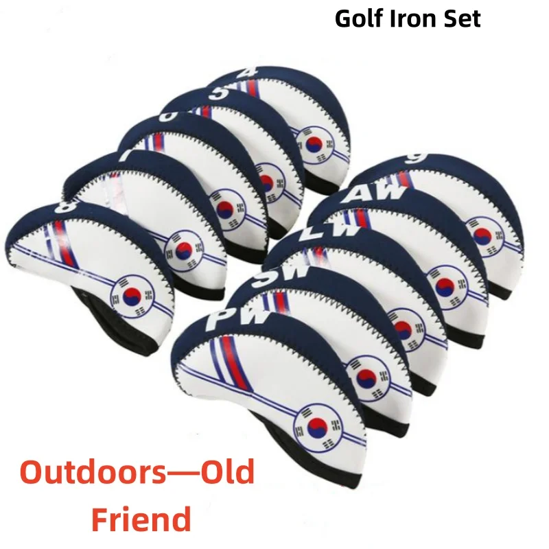 New 10Pcs/set Golf Club lron Head Cover Protector Neoprene Golf Protective Headcover