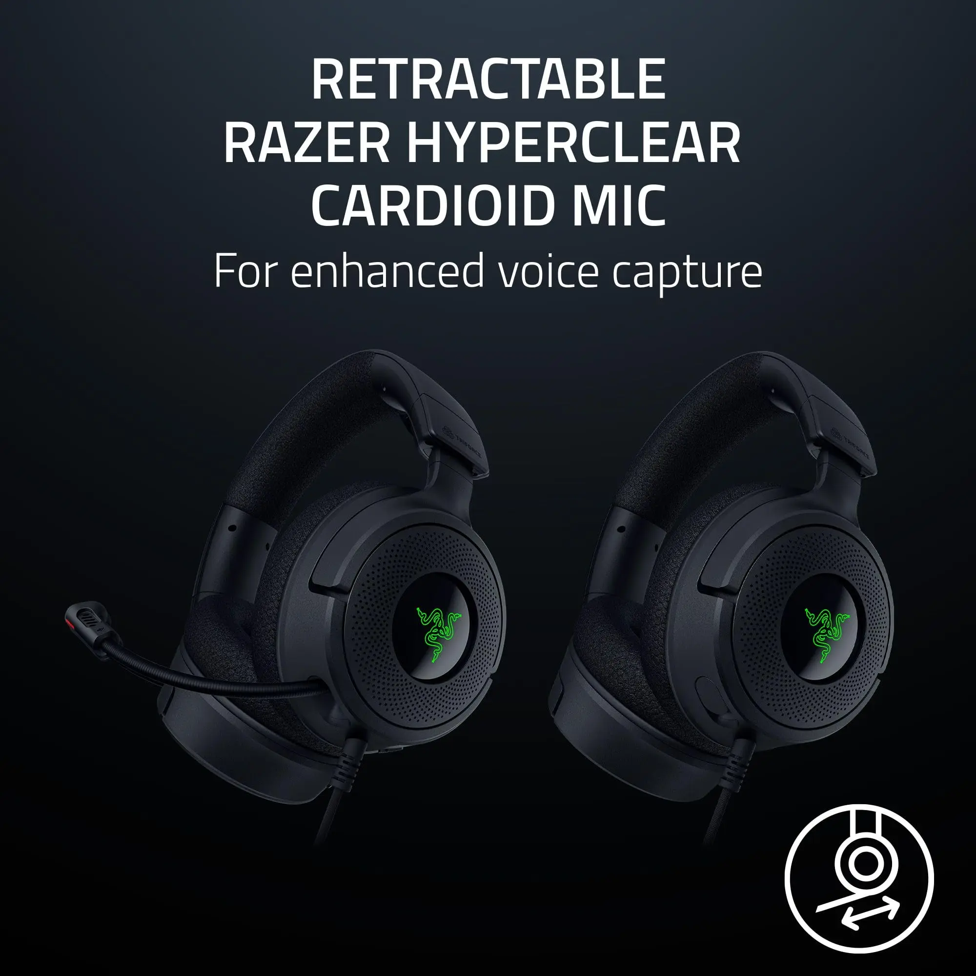 سماعة الألعاب السلكية Razer Kraken V4 X وحدة تشغيل 40 مم - ميكروفون متعدد الاتجاهات - تأثير إضاءة Chroma RGB - مناسب #3