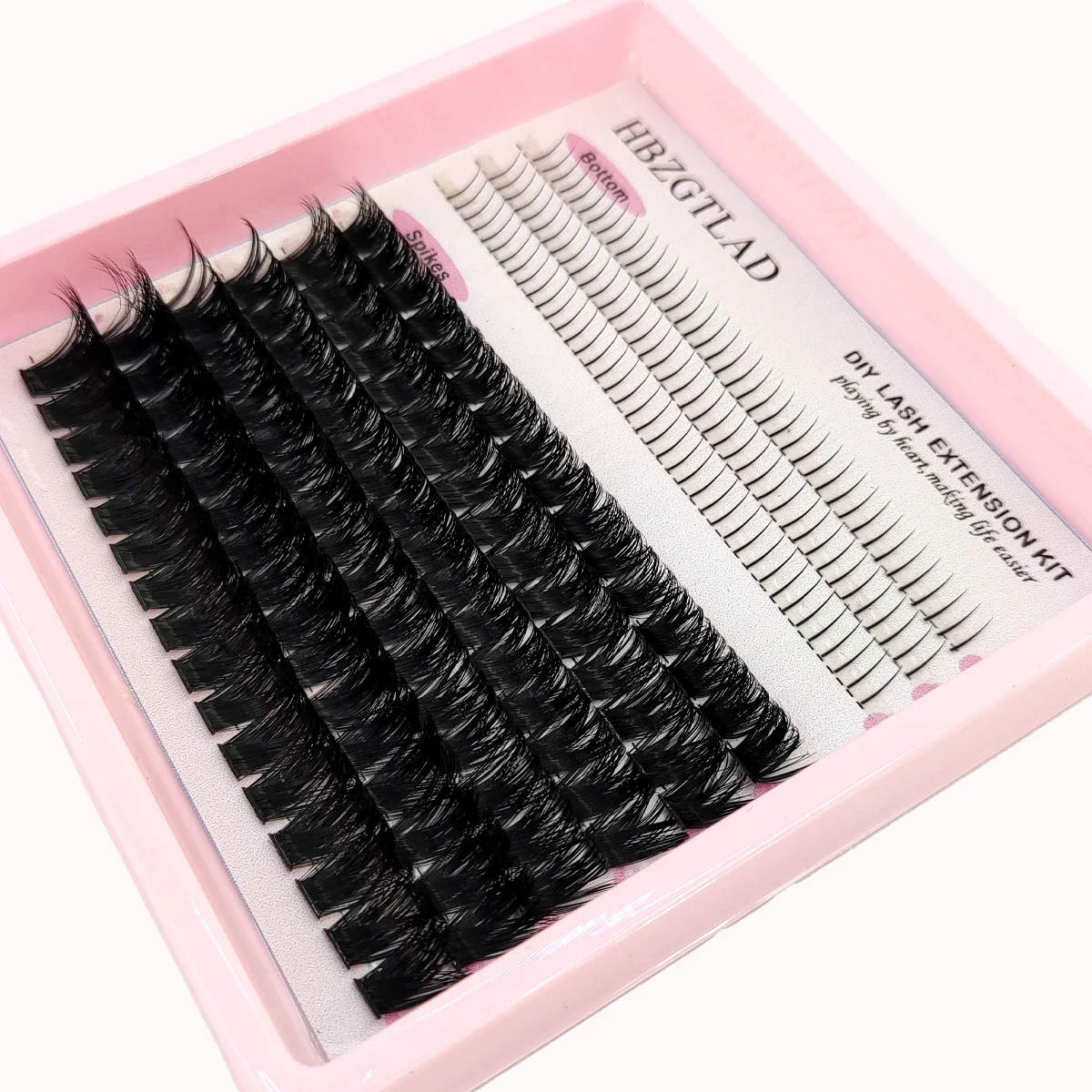 HBZGTLAD 80D/100D Wimpernbüschel mit Basis und spitzem Volumen, DIY Anime-Wimpernbüschel, verlängert Wimpern – Detail 7