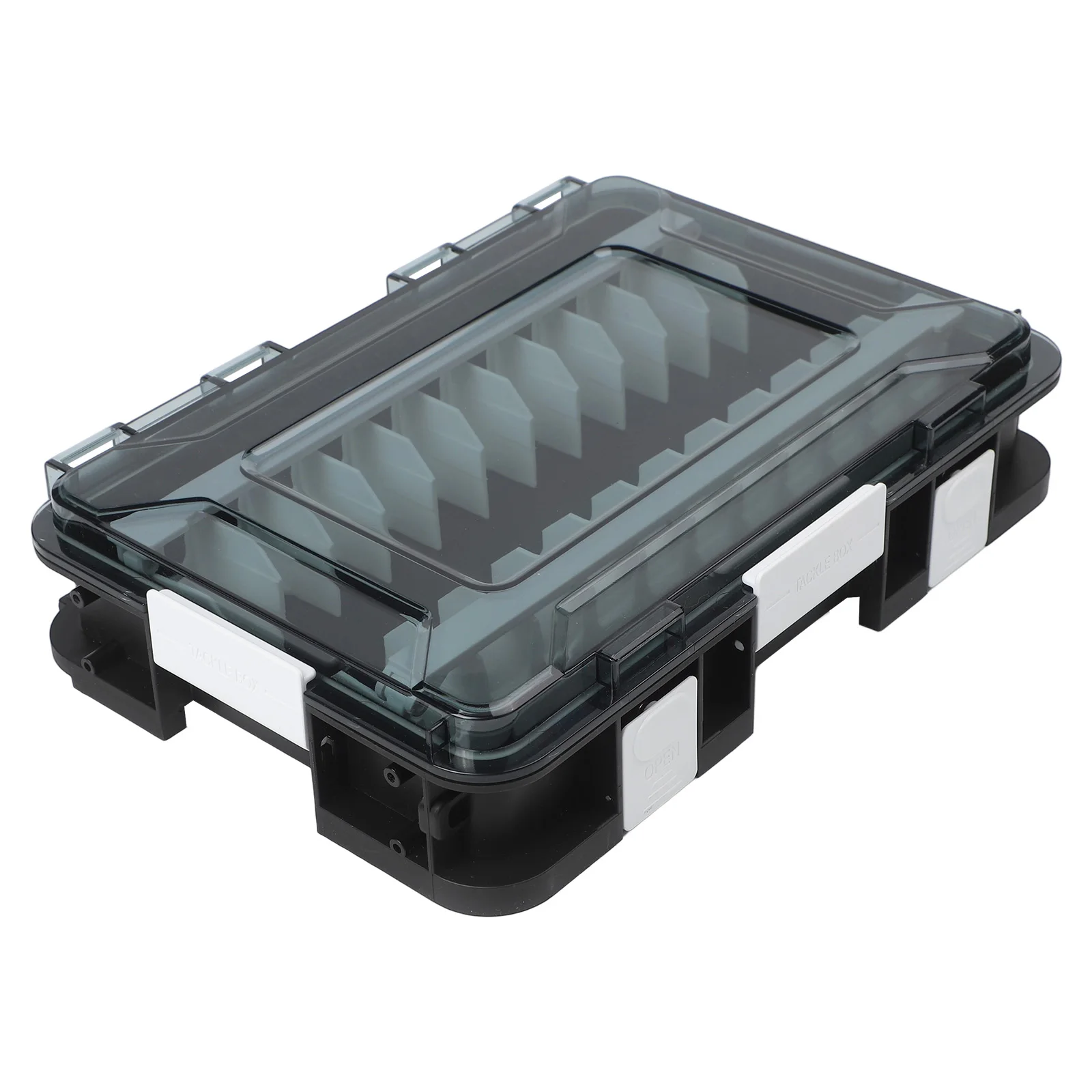 Fishing Reel Protective Storage Bag 11 16 Compartments Removable Divider Double Sided Lock For Fishing Gear Tackle Organizer
