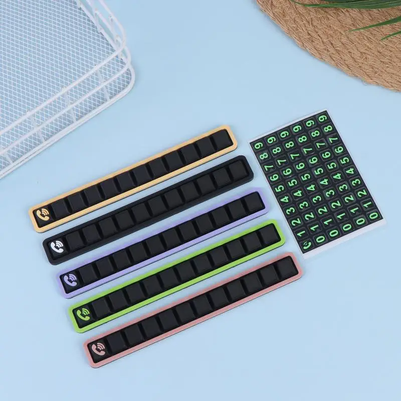 Hot Car Temporary Parking Number Plate Luminous Phone Number Display Card Auto Interior Ornament For Vehicle Parking Use