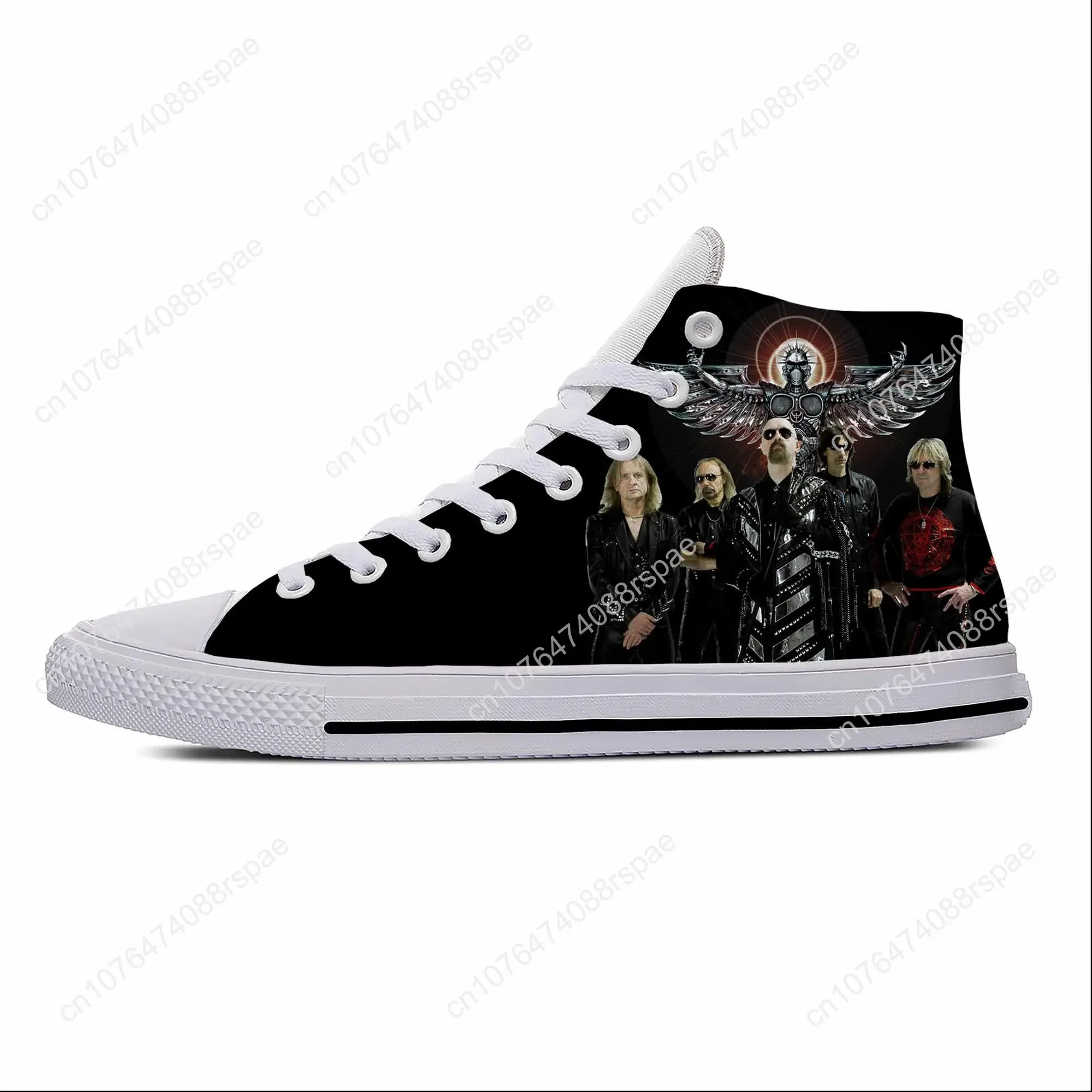 Priest-Zapatillas deportivas de tela para hombre y mujer, calzado ligero y transpirable con estampado 3D de Heavy Metal Rock Band Music Judas, estilo informal, a la moda