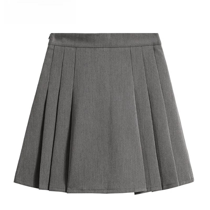 

High Waist A-Line Skirt for plus Size Women Summer College Style Pleated Short Skirt Pear Shape Body High Waist Skirt