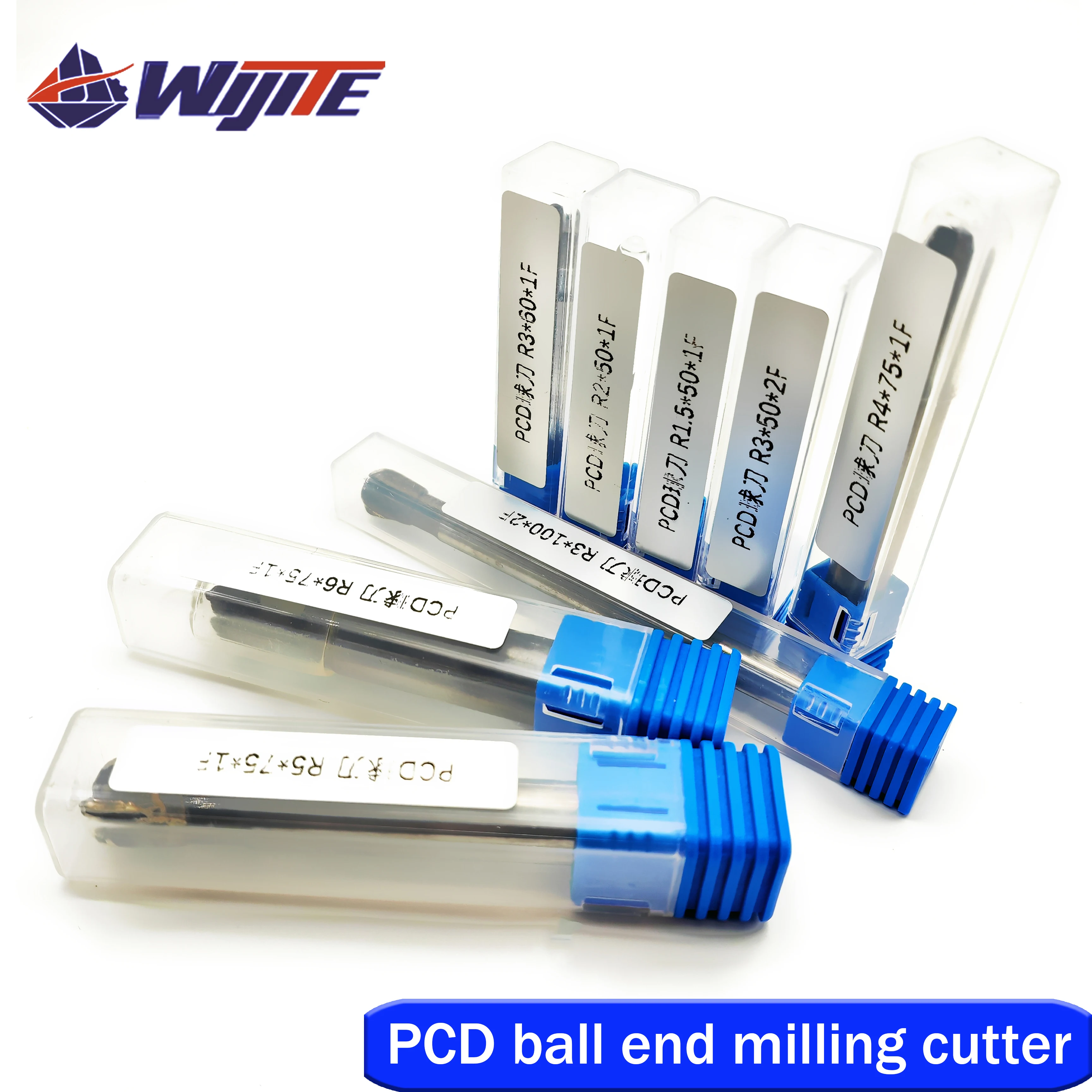 PCD Ball Nose End Mills R1 R2 R3 R4 R5 R6 for aluminum copper acrylic and other materials, other sizes need to be customized
