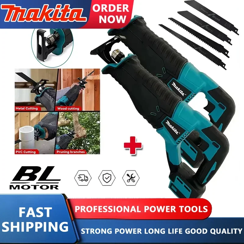 

Makita Brushless Reciprocating Saw Cordless Portable Power Tools with 4pcs Saw Blades Compatible with 20V 18V Batteries