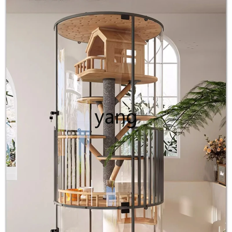 

YHM Panoramic Cat Villa Large Space Glass Showcase