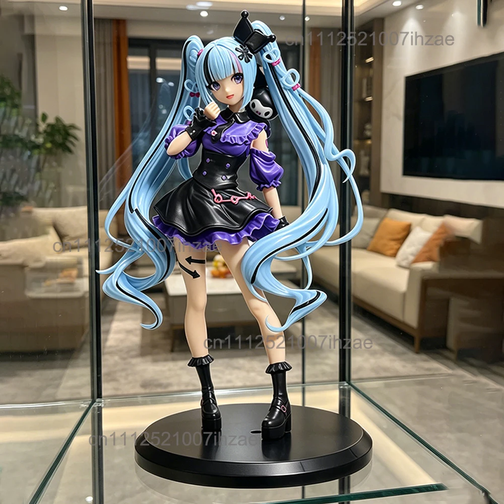 Hatsune Miku Gothic Loli Style Modell 21 cm PVC Actionfigur Coole Sammlerfigur Anime-Figur Schreibtischdekoration Geschenk für Cartoon-Liebhaber – Detail 5