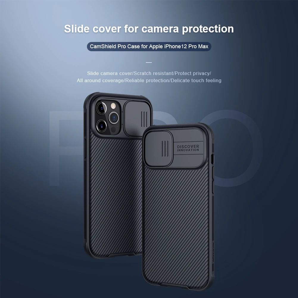 for iPhone 12 Pro Max Case Camshield Slide Camera Hard PC Soft Edge Heavy Duty Privacy Lens Protection Cover