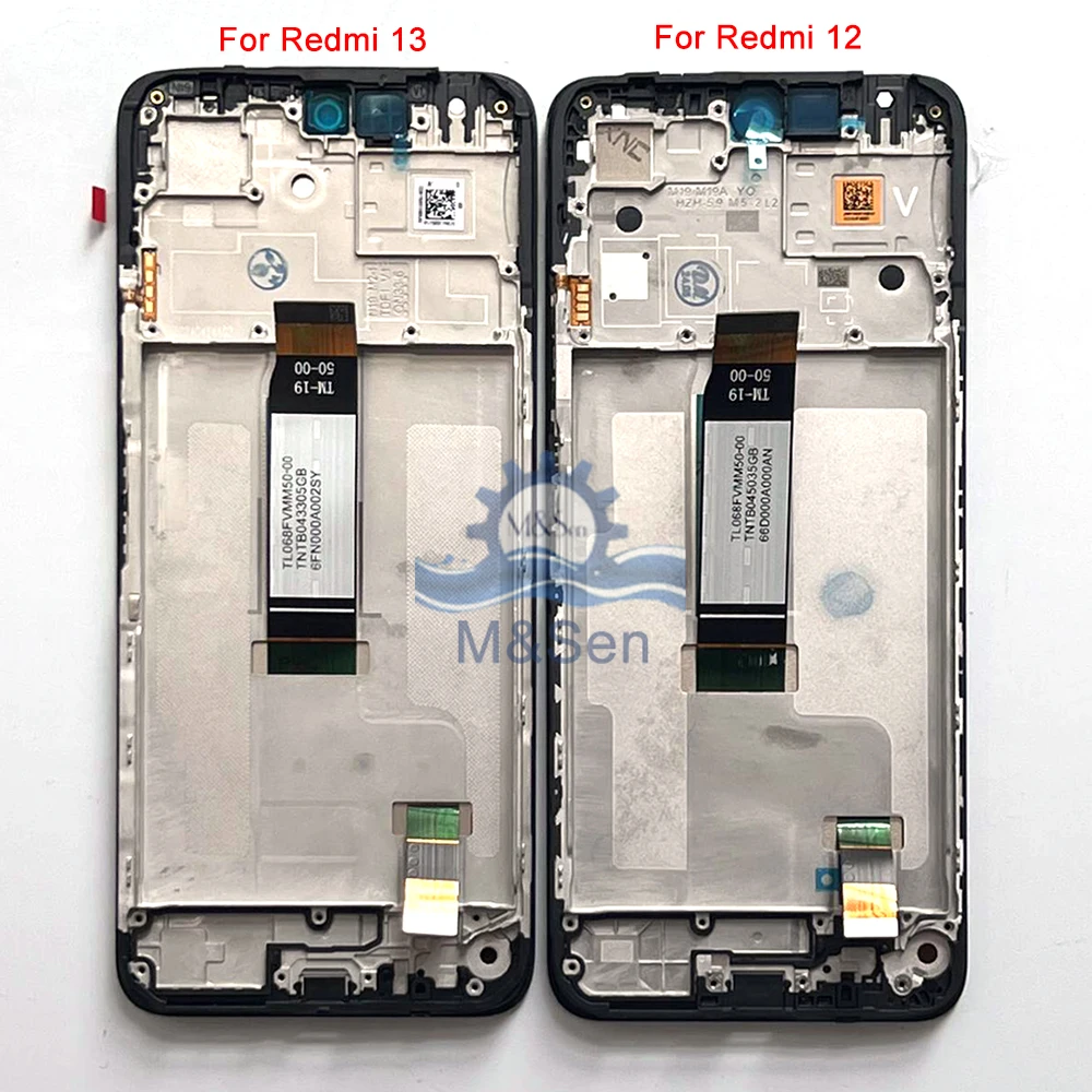 Pantalla para Redmi 12 4G, 5G / 23053RN02A Con Marco Negro (Calidad Pantalla para Redmi 12 4G, 5G / 23053RN02A Con Marco Negro (Calidad