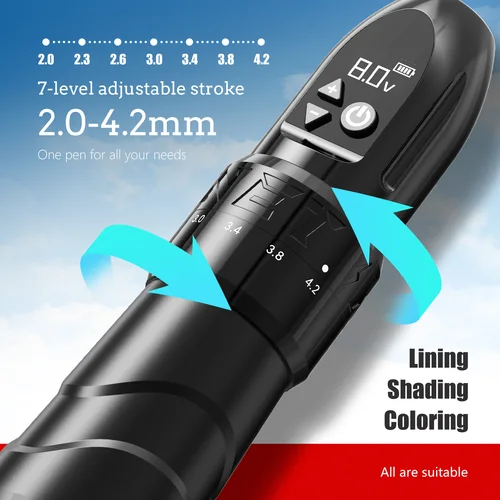 Imagen 2 del producto Kit de máquina de tatuaje inalámbrica XNET F2, cartuchos de 20 piezas, juego de suministros de tatuaje, Motor personalizado, batería de 2400mAh, bolígrafo Ratory de 10 pulgadas para tatuaje