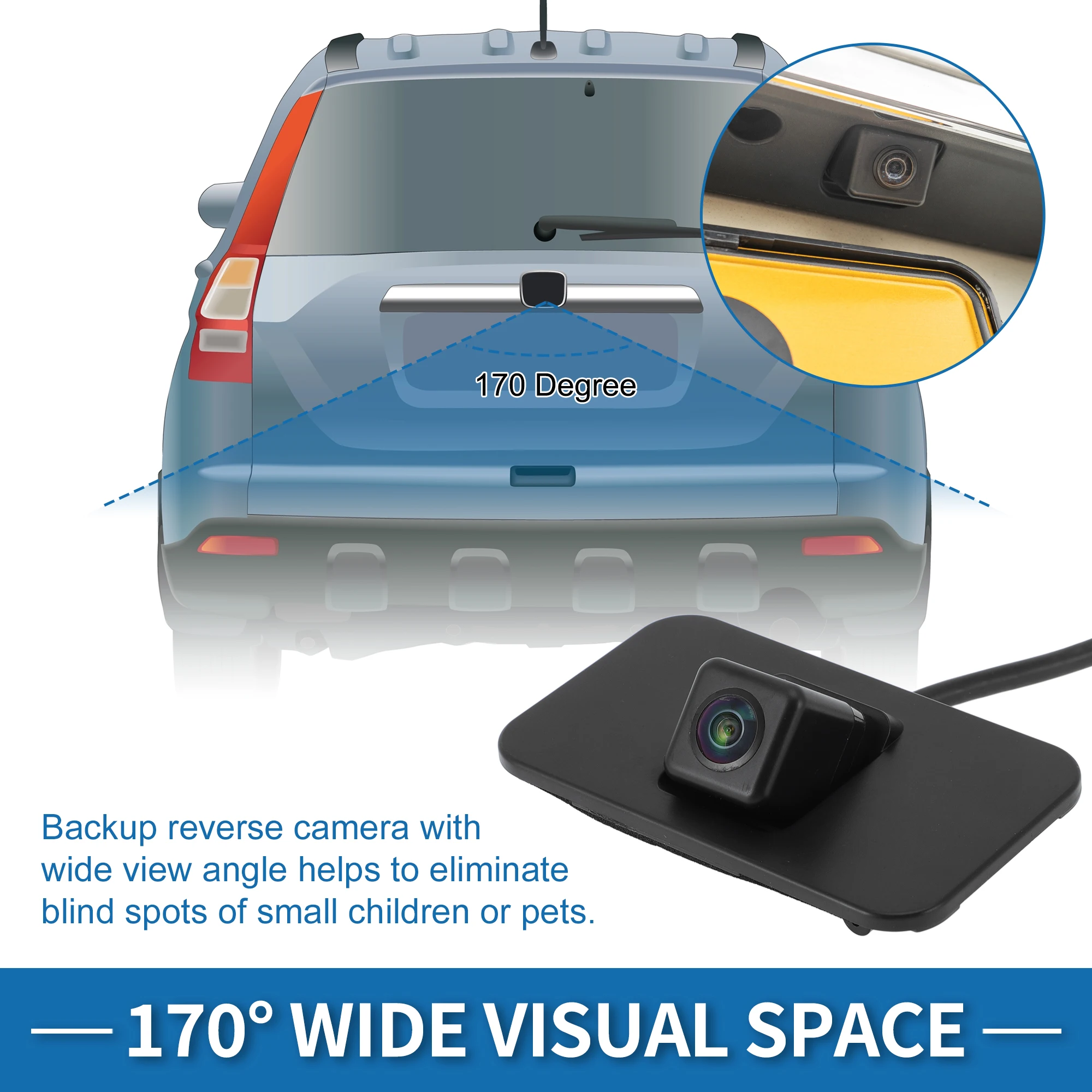 UXCELL Rear View Park Assist Backup Camera 23378804 for Chevrolet Suburban 2015-2019