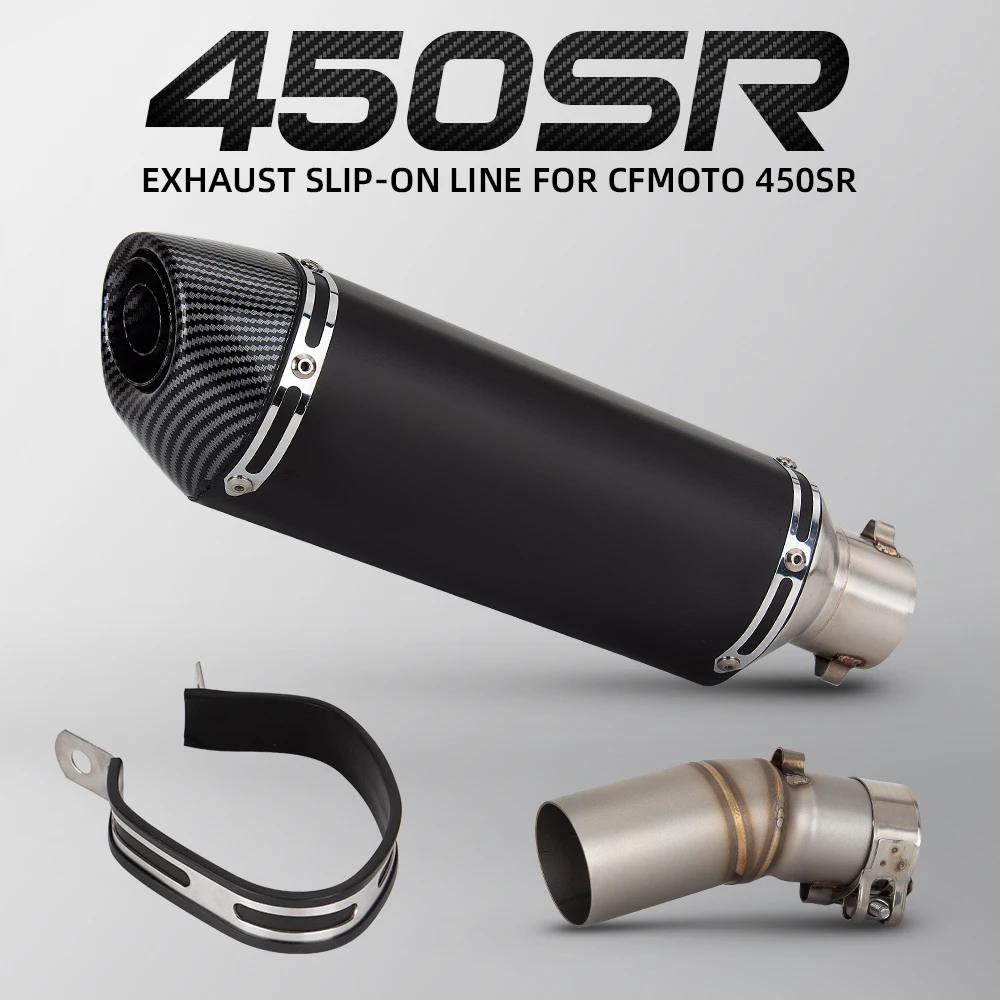 

450SS exhaust Slip on Line R77 Muffler For CF MOTO 450SR 450SS 450NK 450 SR SS NK 2022-2026 Moto exhaust pipe racing escape kit