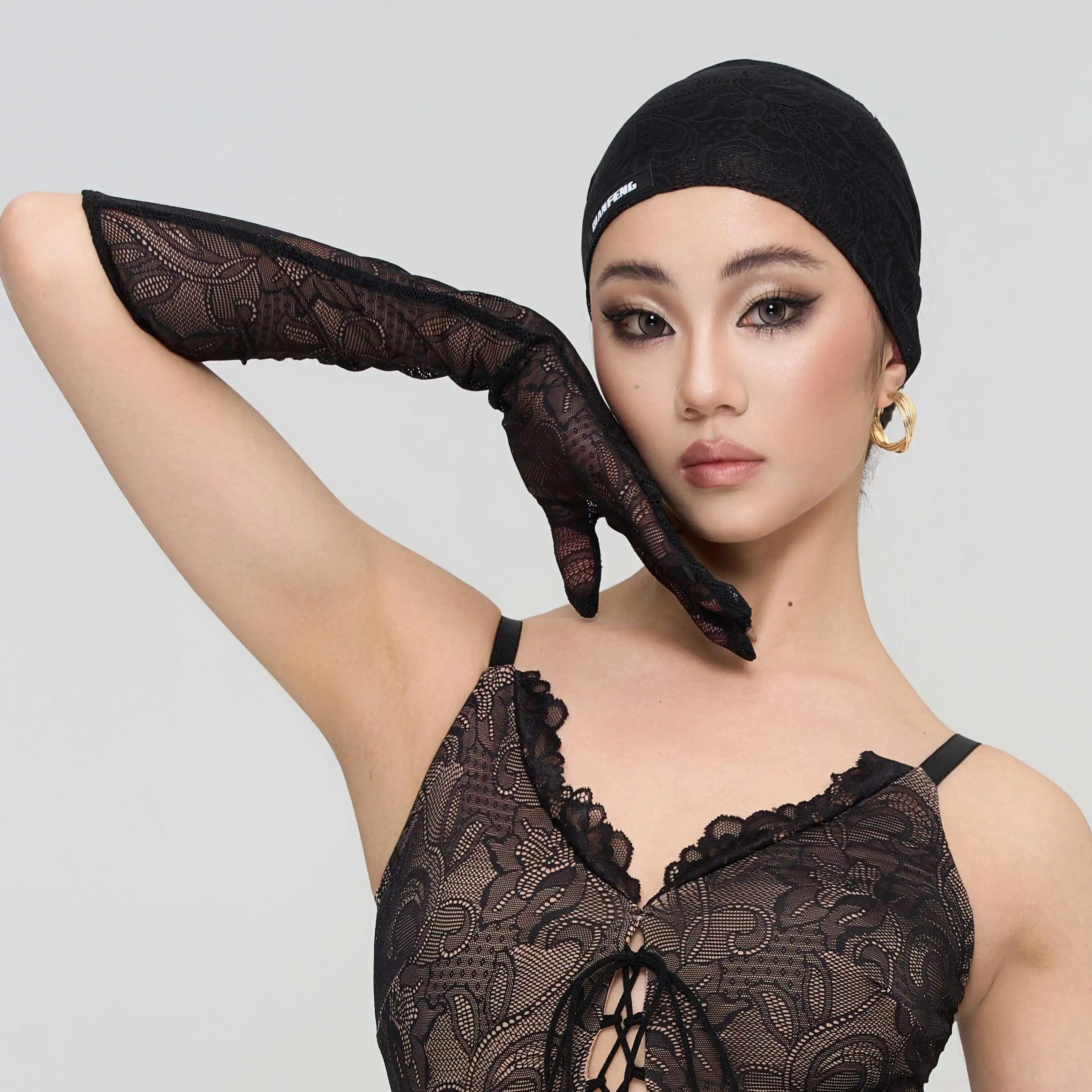 Bandeau de danse latine en 4 couleurs, gants en dentelle pour femmes, accessoires de danse, concours de danse Rumba, vêtements de spectacle, ornement NV24150