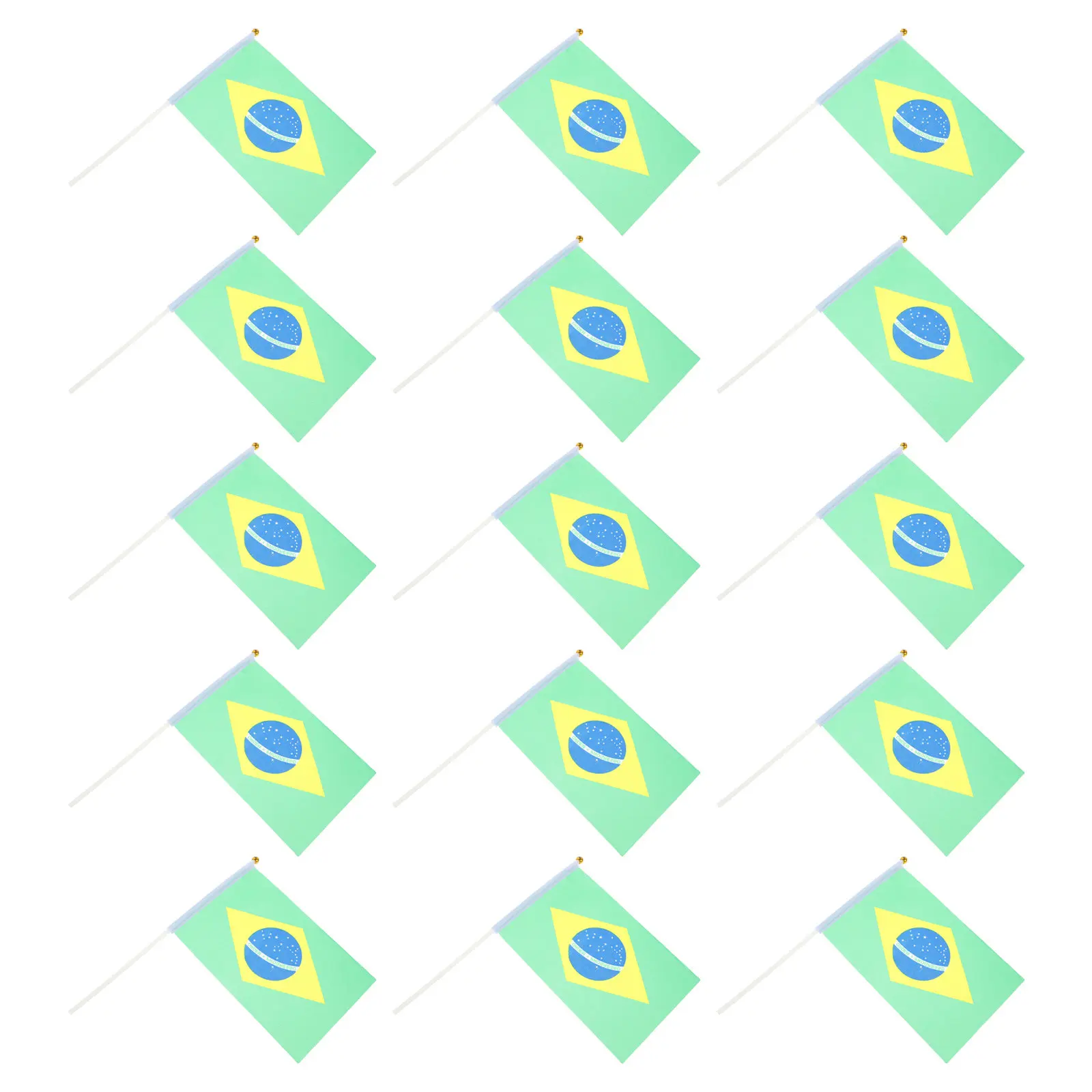 50Pcs Hand Waving Flags Portable Small Flags on Stick for Football Match Cheering Handheld Patriotic Decorations Sporting Events