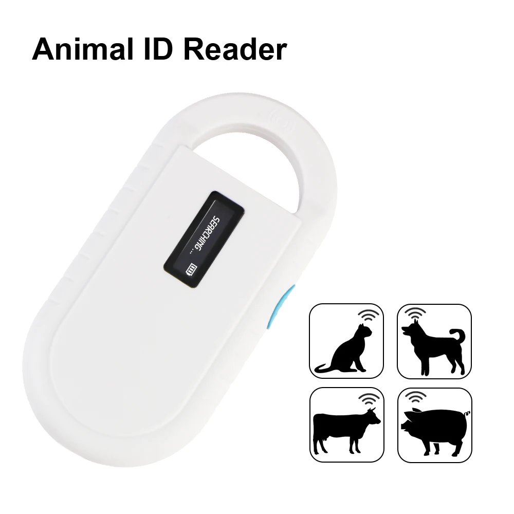 Lector de identificación de animales para ISO IEC 11784/5, FDX-B/EMID, 125KHZ/134,2 KHZ, pantalla LCD Digital, Chip Pet, escáner RFID inteligente