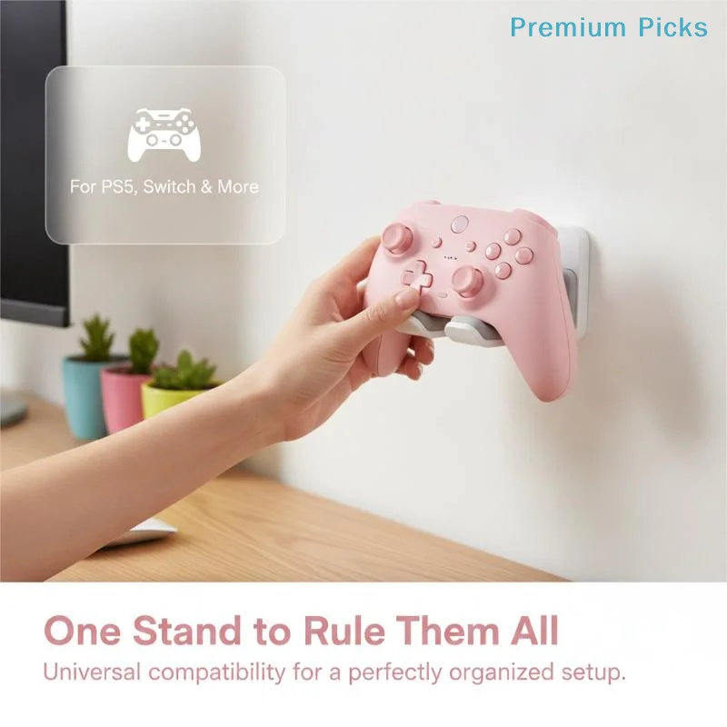 portableWall Mount Headphone Controller Holder Universal Fit Multifunctional Stand for All Gaming Headset   Gamepad