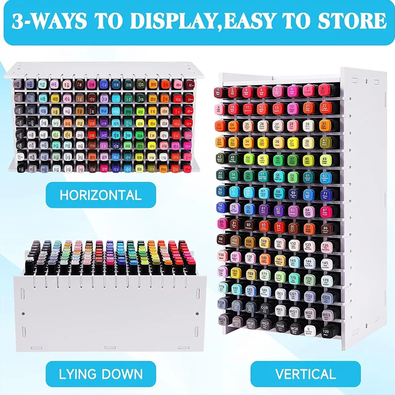 

Держатель для маркеров для маркеров 72-240, настольный органайзер, большая емкость, держатель для маркеров, ящик для хранения, настольные аксессуары, канцелярские принадлежности