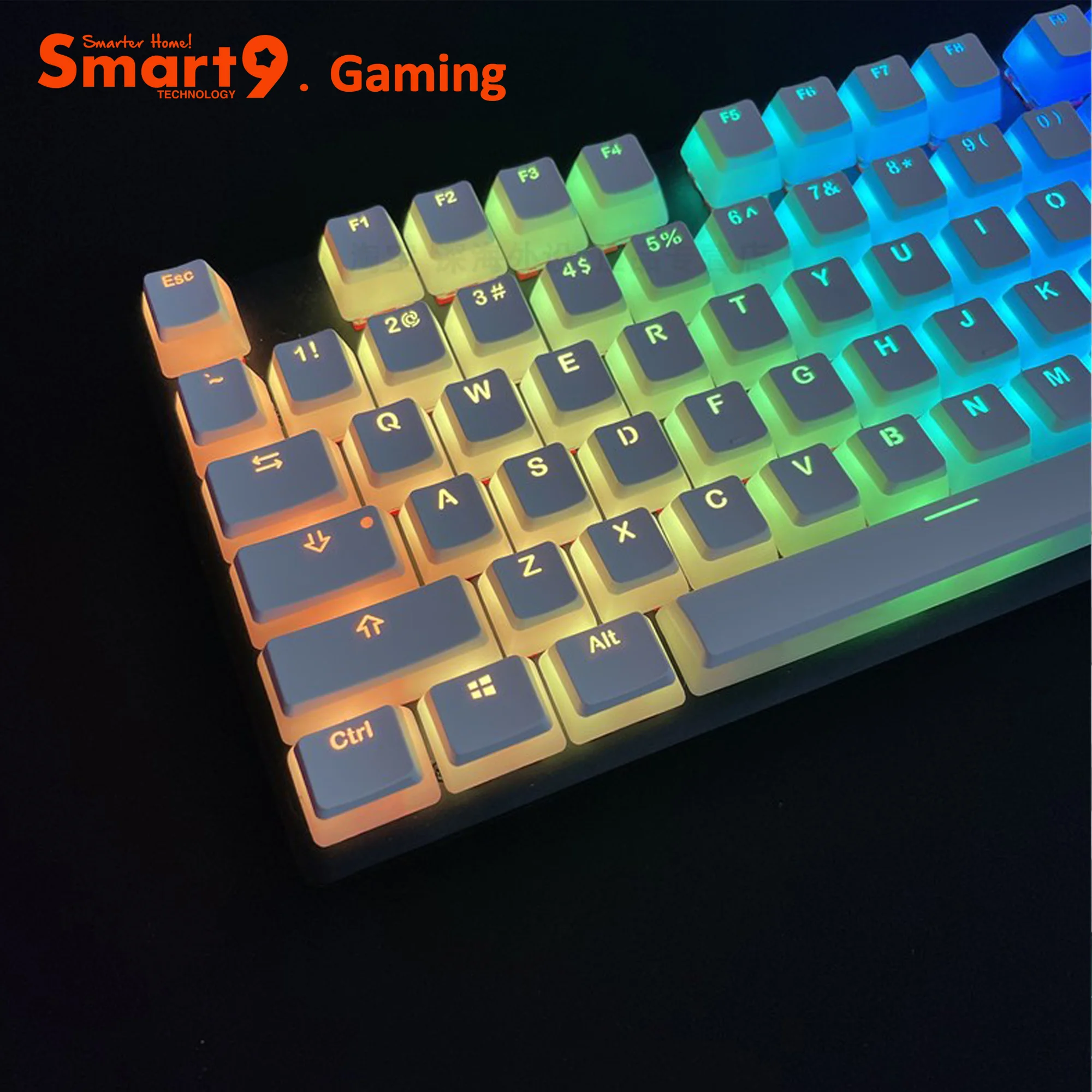 Smart9 PBT Double Shot Pudding Keycaps OEM Profile 108Keys with 24Extra Keys for Custom Layout Mechanical Keyboards