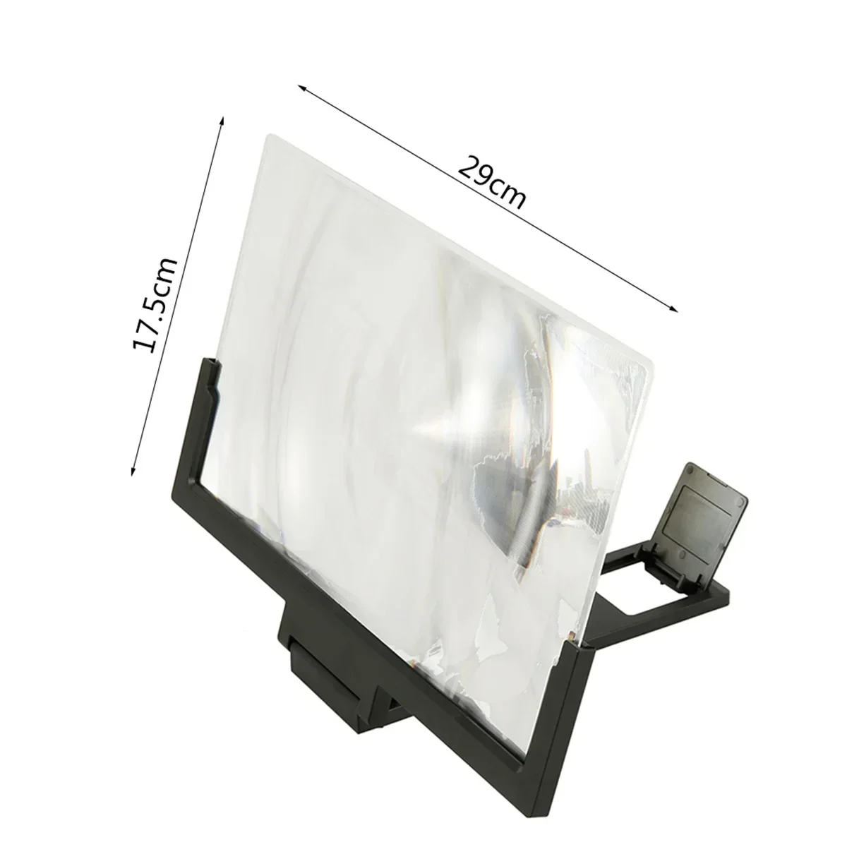 مكبر صوت لشاشة الهاتف المحمول ، عدسة مكبرة ثلاثية الأبعاد ، مكبر صوت قائم ، مضخم فيديو عالي الدقة ، حامل هاتف ، حامل شاشة مكبرة ، 14 بوصة