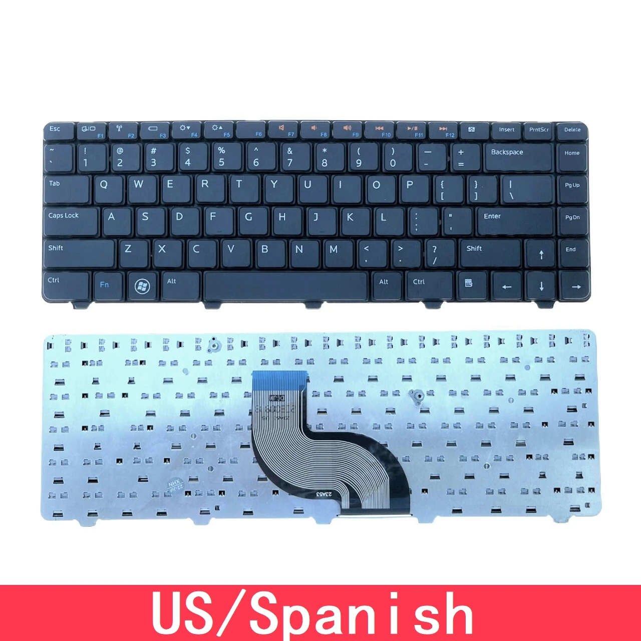 For Dell Inspiron N4010 N4020 M4010R N4030 N5020 N5030 M5030 Laptop Keyboard Replacement US Spanish N4010