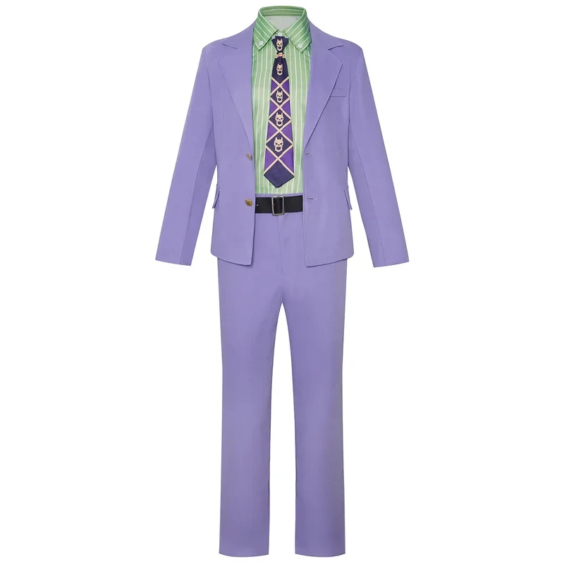 A;3\v,7'd/Anime Kira Yoshikage Cosplay Costume Women Coat Pants Set Halloween Fancy Role Play Suit Stage Performance Dw.3;v'6\b/ view 4