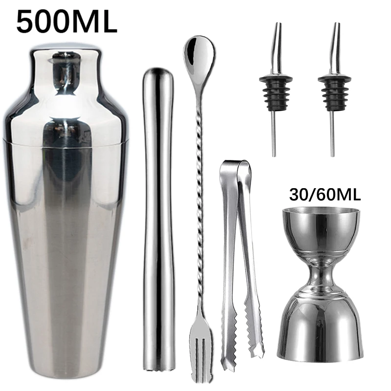 

New Cocktail Shaker Professional Stainless Steel Bartender Wine Cup Cocktail Mixer Martini Cocktail Shaker Bar Set