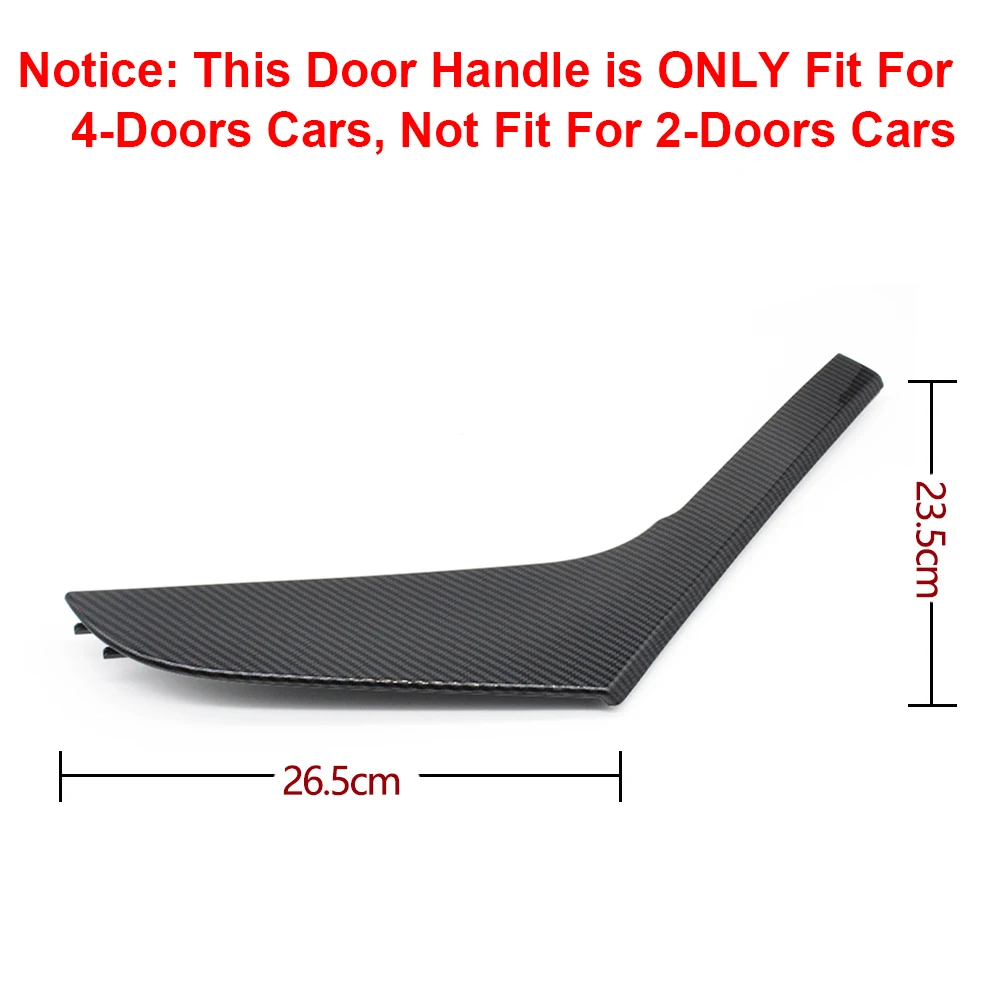 Car Inner Interior Door Pull Handle Cover Trim Carbon Fiber Left Right For Volkswagen VW Golf 6 GTI MK6 2009-2014 5K4868039A82V