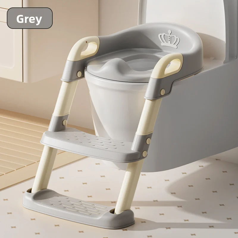

Складное детское сиденье для унитаза со ступенькой, портативное сиденье для приучения к горшку, регулируемая высота, нескользящее, компактное, экономит место