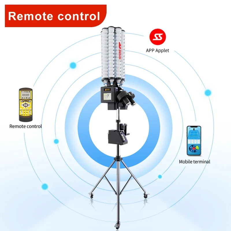 SIBOASI New Arrival Badminton Shuttlecock Practice Shooting Machine  With APP Control Training Equipment