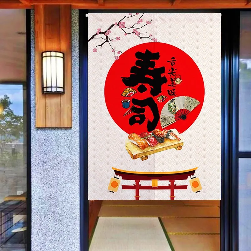 

Japanese-Style Door Curtain Half Curtain Partition Curtain Bedroom Curtain Kitchen Curtain Partition Feng Shui Curtain