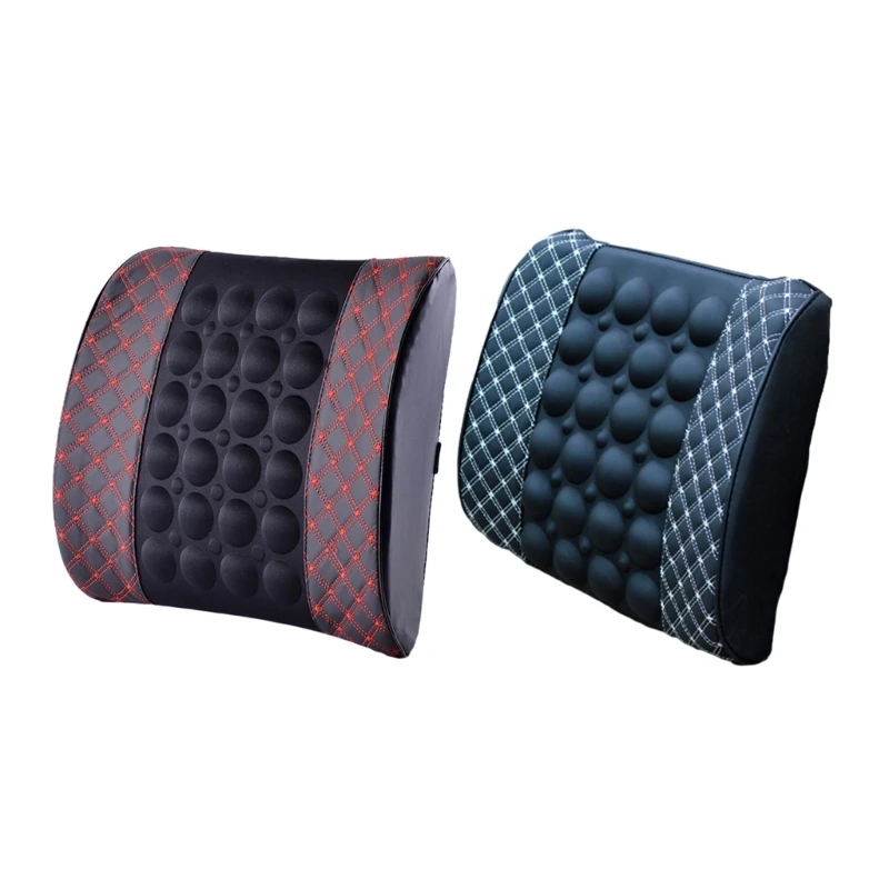 Waist Massage Pillow Lumbar Support Cushion Auto Travel Relax Waist Support Dropship