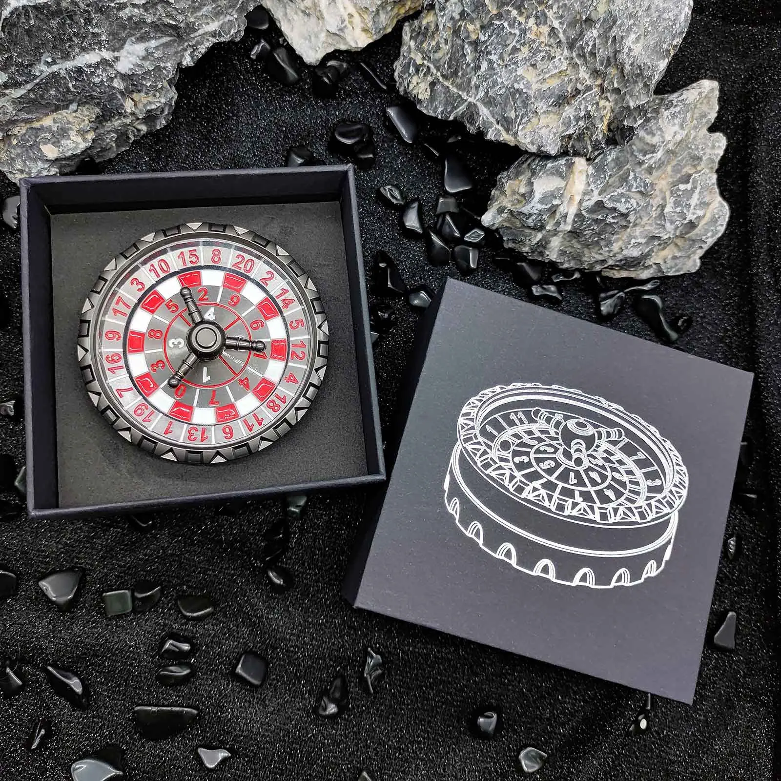 7 في 1 نرد الروليت الدوار متعدد الجوانب النرد المعدني TRPG لعبة لعب الأدوار D&D النرد للنردات التنين والزنزانة الدوران #6