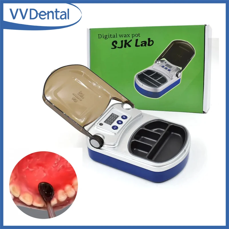 

4-луночный стоматологический цифровой нагреватель воска со светодиодным дисплеем, термостатическое управление, тип B, стоматологический лабораторный нагреватель воска, горшок