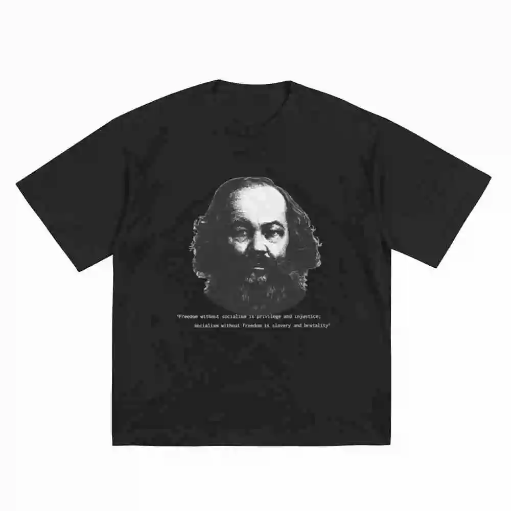 Mikhail Bakunin Short Sleeve Tee 100% Cotton T-Shirt