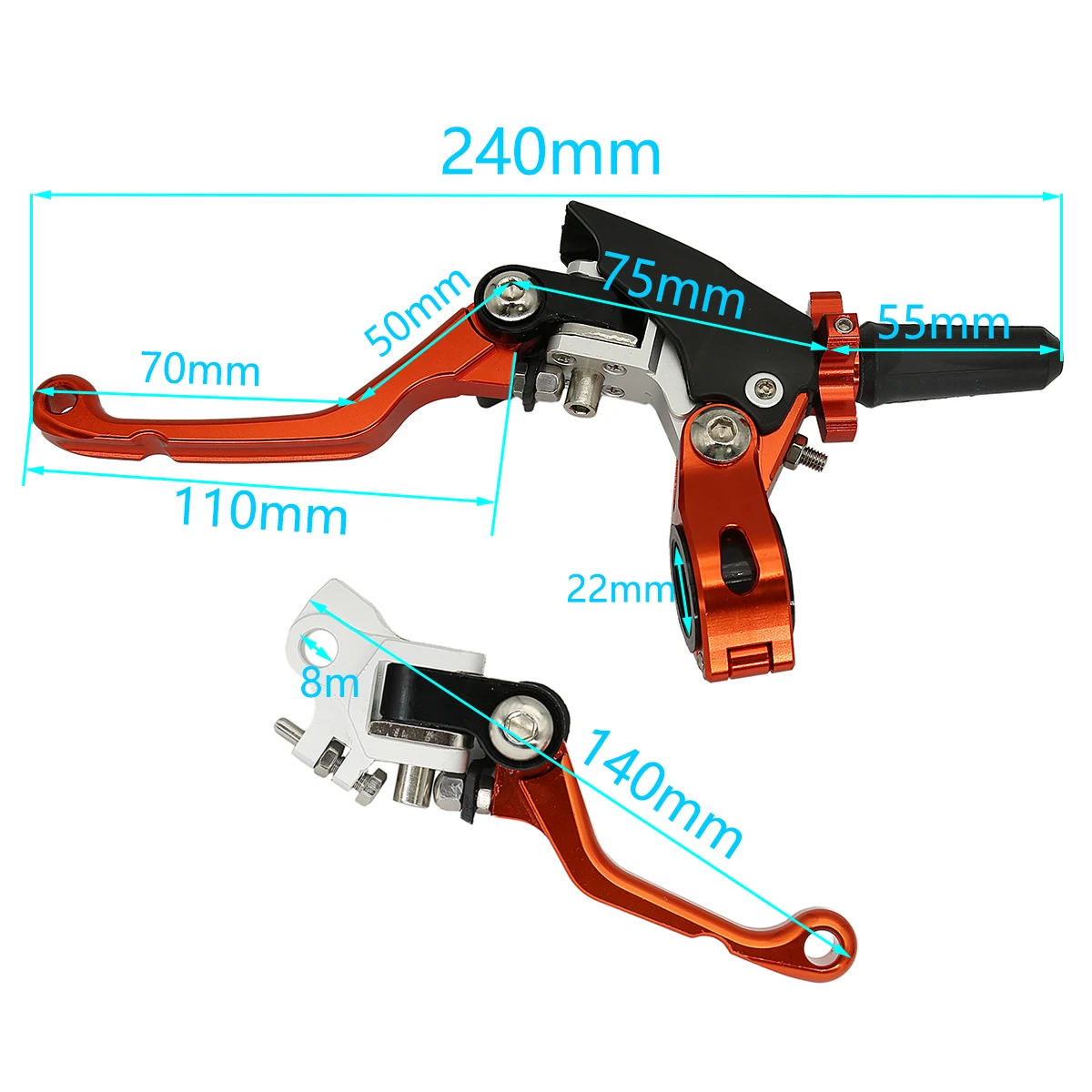 Racing Foldable 360 Clutch Brake Levers Handle  Anti-Drop Labor-Saving For CRF YZF BOSUER M2 M4 M5 M6 KAYO K6 T6 KEWS KLX KTM