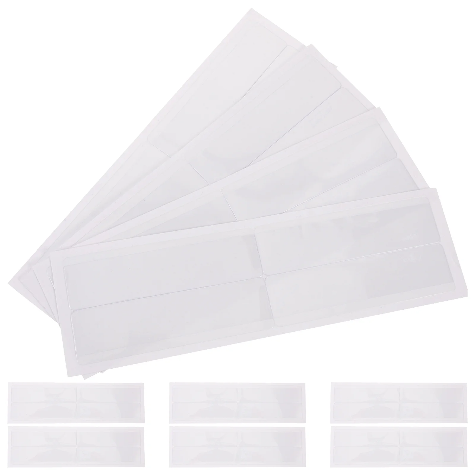 1 set Self Adhesive Label Holders Clear Transparent Pockets For Cards Protection Waterproof Dust Resistant Anti-Wear Sticky