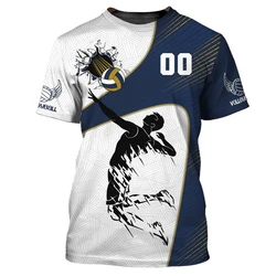 Fashion Volleyball Graphic T-shirts For Men Summer Casual Crew Neck 3D Printed T Shirts Loose Streetwear Breathable Sports Tees