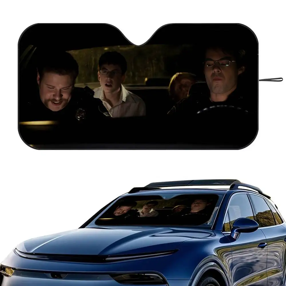 

Солнцезащитный козырек I Love Superbad для вождения автомобиля, лобовое стекло, складной трехслойный изоляционный солнцезащитный козырек от присоски, блоки УФ-лучей, солнце