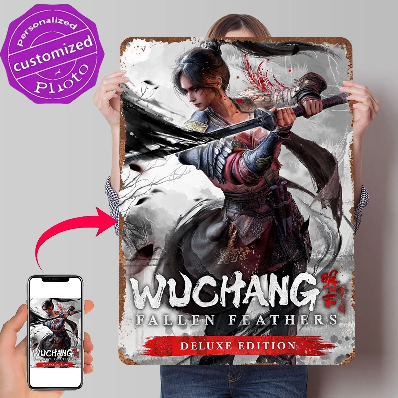 Wuchang: Fallen Feathers Deluxe Edition Metal Poster Customized Wall Art Retro Vintage Metal Signs for Man Cave Home Deco House