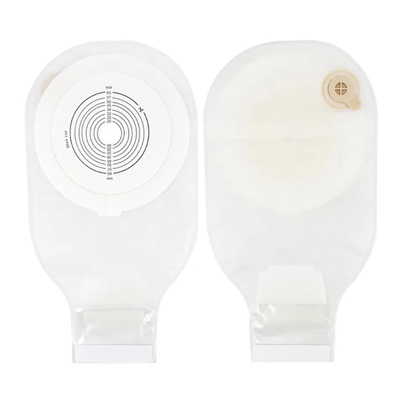 1Pcs Exhaustable Colostomy Bags 65mm Hole Drainable Ostomy Bags Stoma Care Pouch With Clips Closure Colostomy Bag
