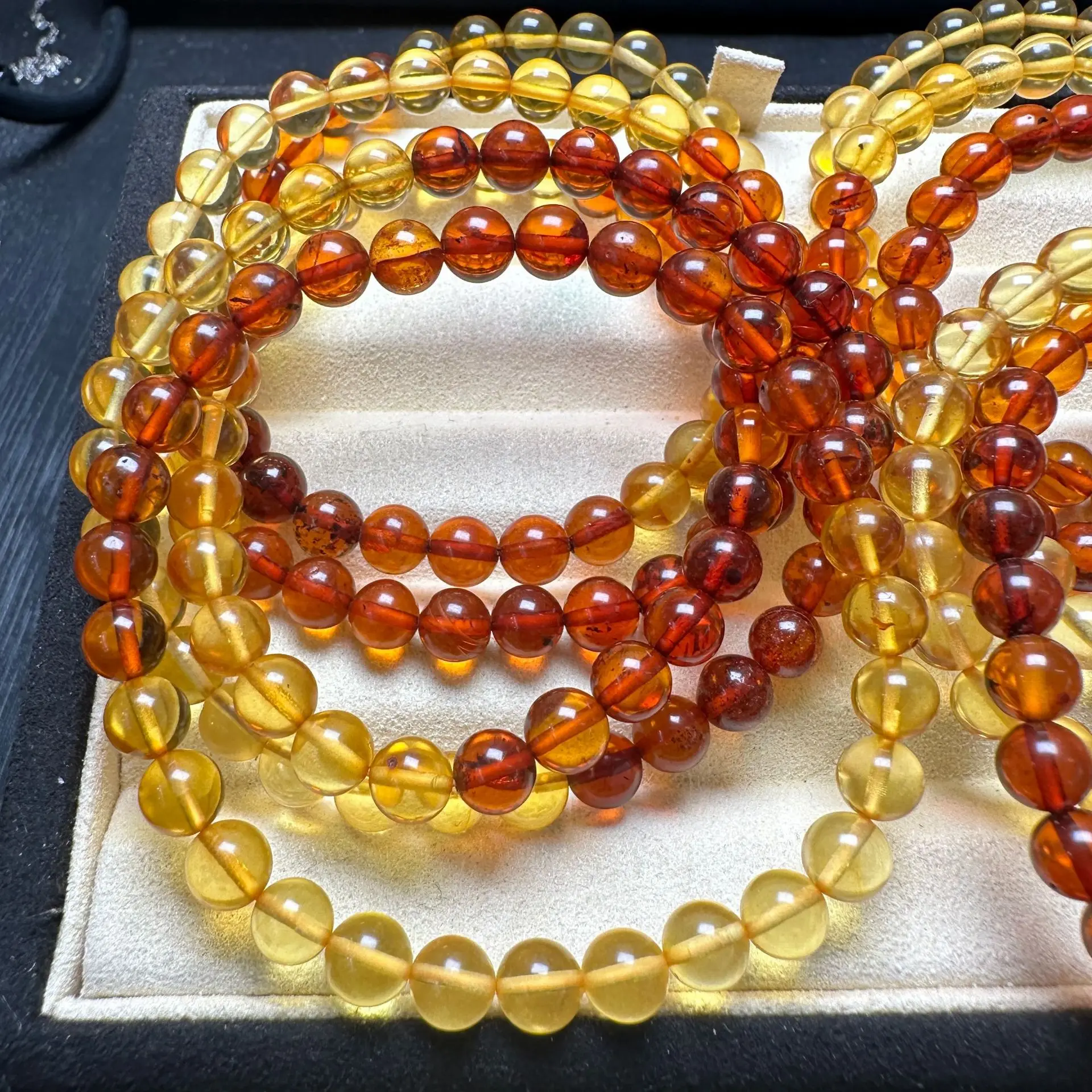 Natürliche baltis che Bernstein Regenbogen Armbänder Frauen Heilung Edelstein edlen Schmuck echte