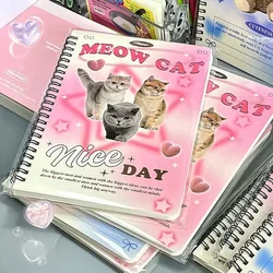 50 Vel Mooie Liefje Roze Paarse Spoel Notebook A5 Horizontale Lijn Leren Notitieblok Hoge Schoonheid Duurzaam School Briefpapier