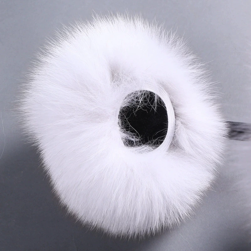 New Style Luxury Ladies Fox Fur Earmuffs Winter Women Warm Real Fox Fur Earmuffs Girl's Earlap Ultra Large Ladies Plush Earmuff