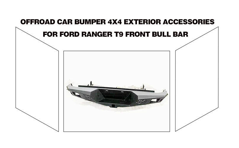 Rear Bull Bar Guard, for Ford Ranger T9 Pickup, 4x4 Heavy Duty Steel Rear Bumper, with Towing Receiver, Outback Safari Armor