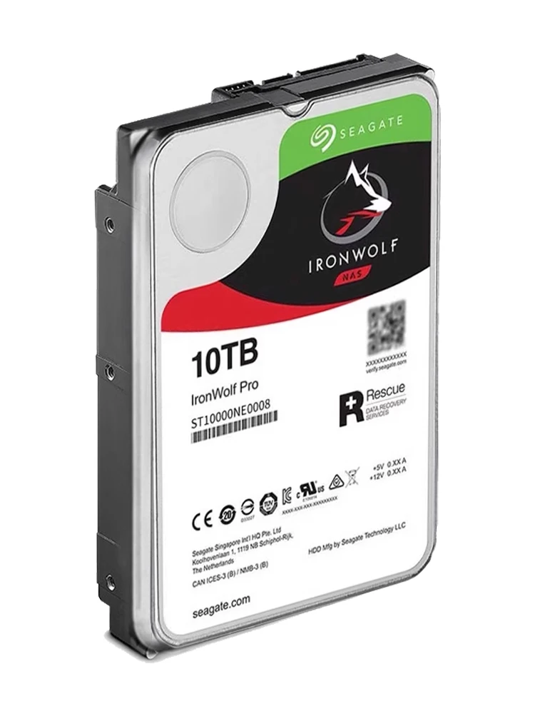 Imagem -02 - Seagate Ironwolf Pro St10000ne0008 10tb 7200 Rpm Cache 256mb Sata 6.0 Gbps 3.5 Novo