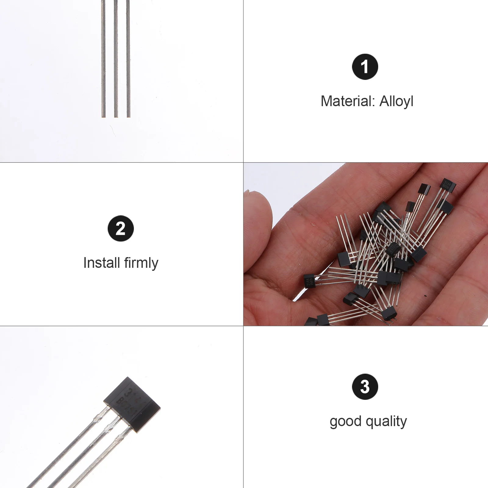 

25pcs Hall Sensor Motor Metal Home House Alloy Electric Motor Wear Resistant Environmental Simple Use