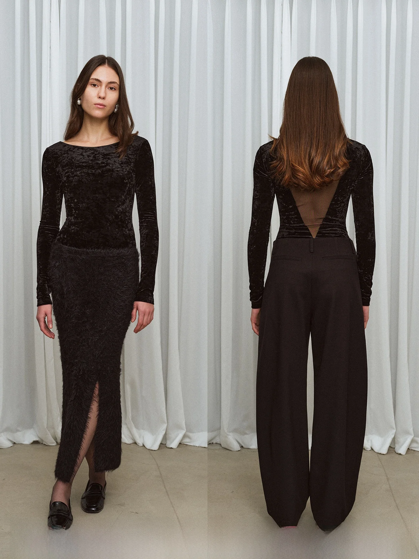 

AOLOL Velvet Holiday Me Patchwork Bal Velvet Onesie Long Sve T-irt Women's Slim Fit Daily Wear round Ne Top