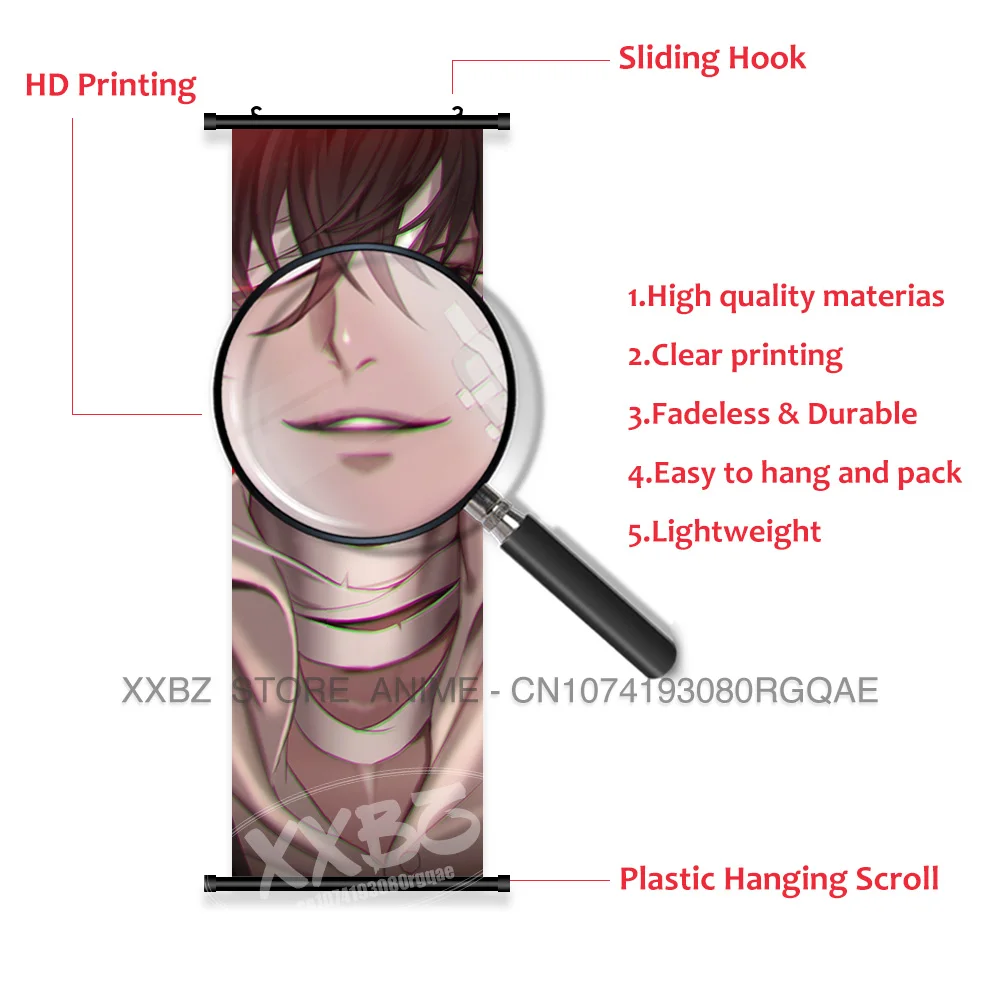 Anime Bungo Stray Dogs Figuren Home Dekoration Wandkunst Hängende Malerei Schriftrollen Bilder Leinwand Dazai Osamu Druckplakat – Detail 6