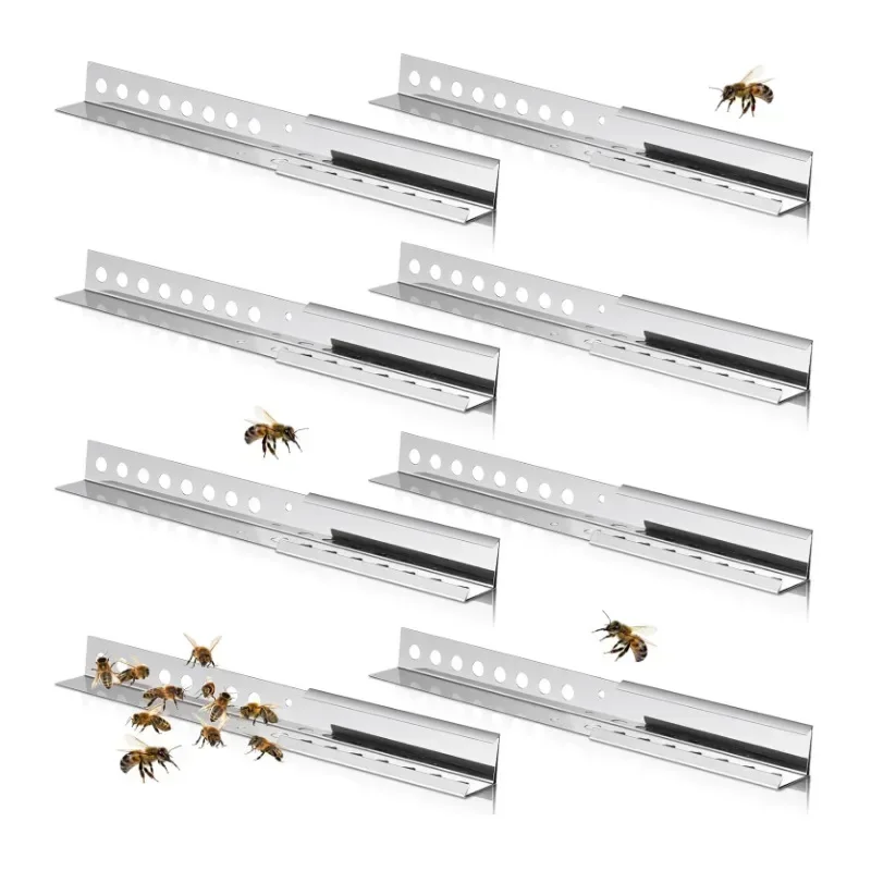 

10PCS Stainless steel multifunctional beehive, stretching door, anti escape door, partition frame, beehive tool