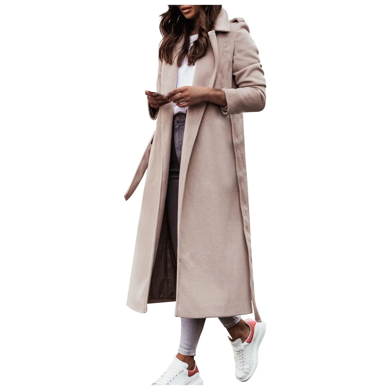 2023 inverno donna cappotto di lana manica lunga Casual miscele di lana femminile Vintage soprabito solido elegante cappotto di lana capispalla